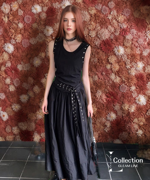 Eyelet Belt Dress